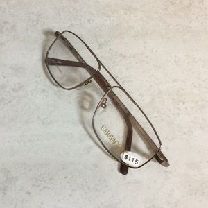 NWT Caravaggio tan metal eyeglasses new old stock
